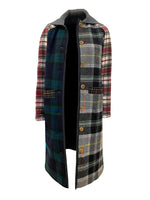 Patchwork reversible padded coat