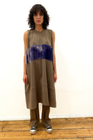 TRUONGII Brown Tie Dye Balloon Dress